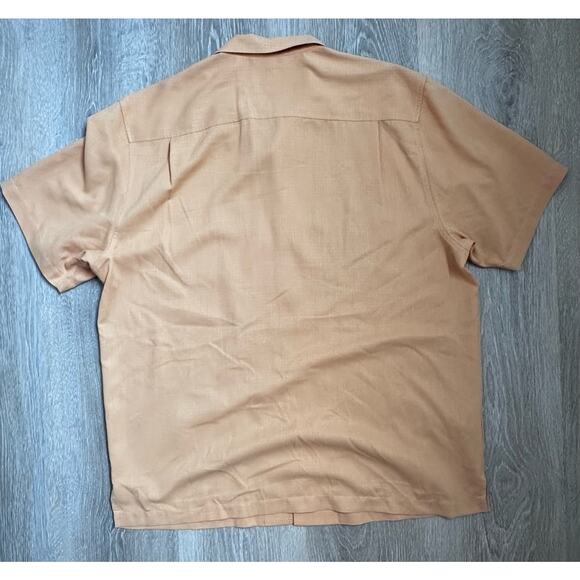 Tommy Bahama|Luxury Silk Button Up SS Top|Orange|SZ XL - Picture 8 of 9